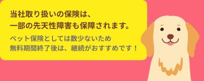先天性障害等保障特約がついています